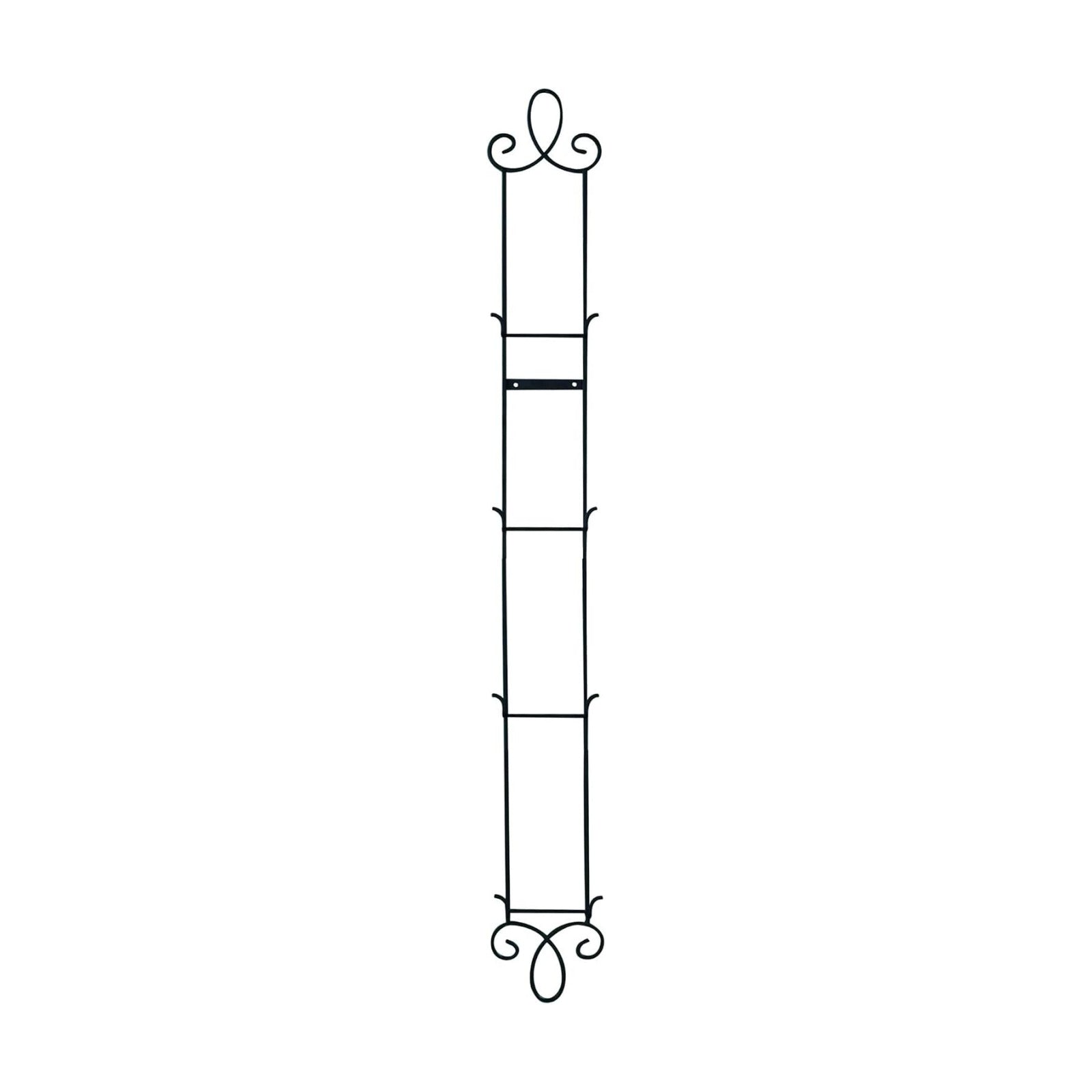 TRIPAR Augusta 4 Tier Vertical Black Plate Rack for Collectible Plates, Plaques, Dishes, & China