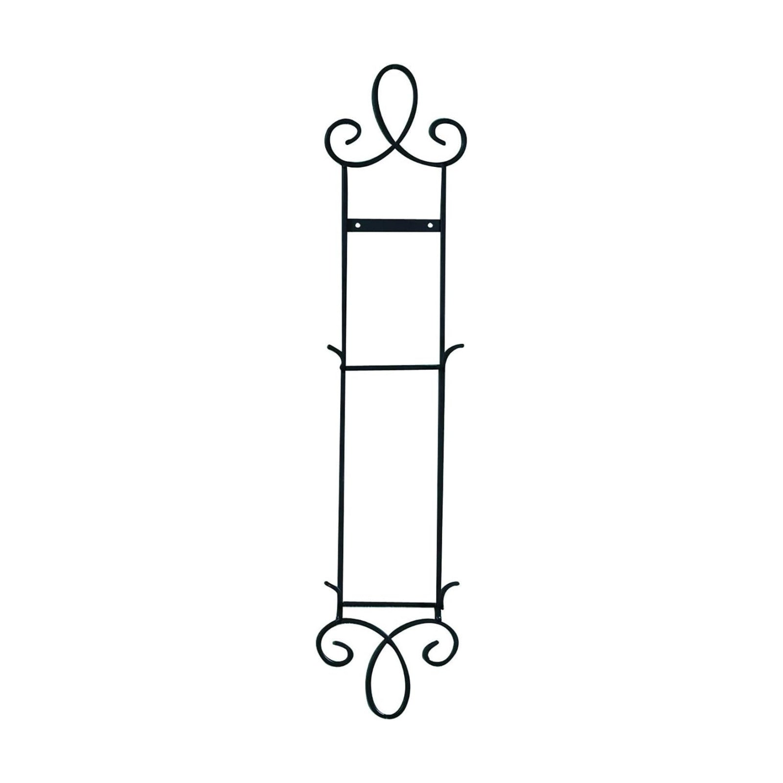 TRIPAR Augusta Narrow Vertical Plate Rack, Black Display (2 Tiers) - Lightweight & Durable - Contains 2 Non-Adjustable
