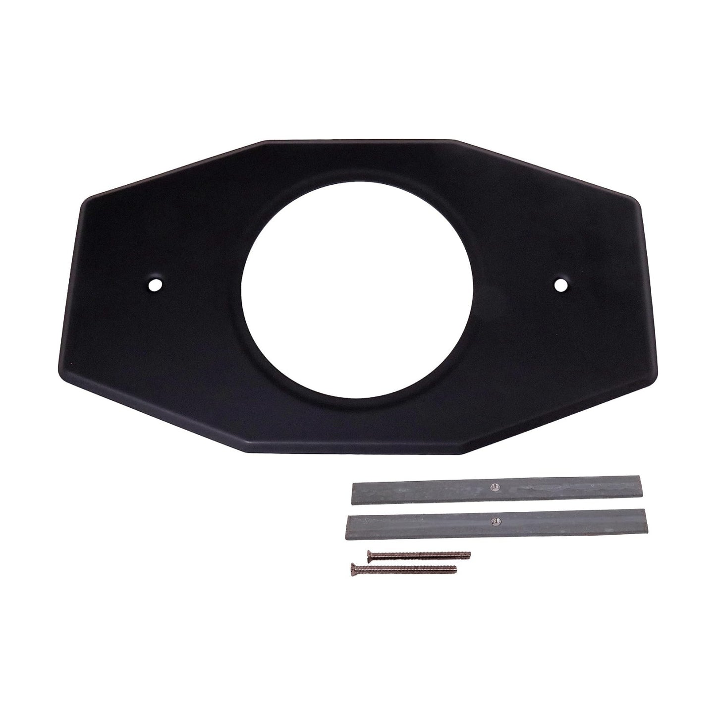 Westbrass One-Hole Remodel Plate for Moen and Delta, Matte Black, D502-62