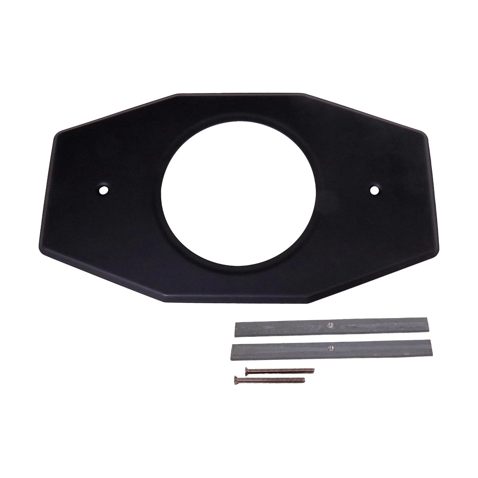 Westbrass One-Hole Remodel Plate for Moen and Delta, Matte Black, D502-62