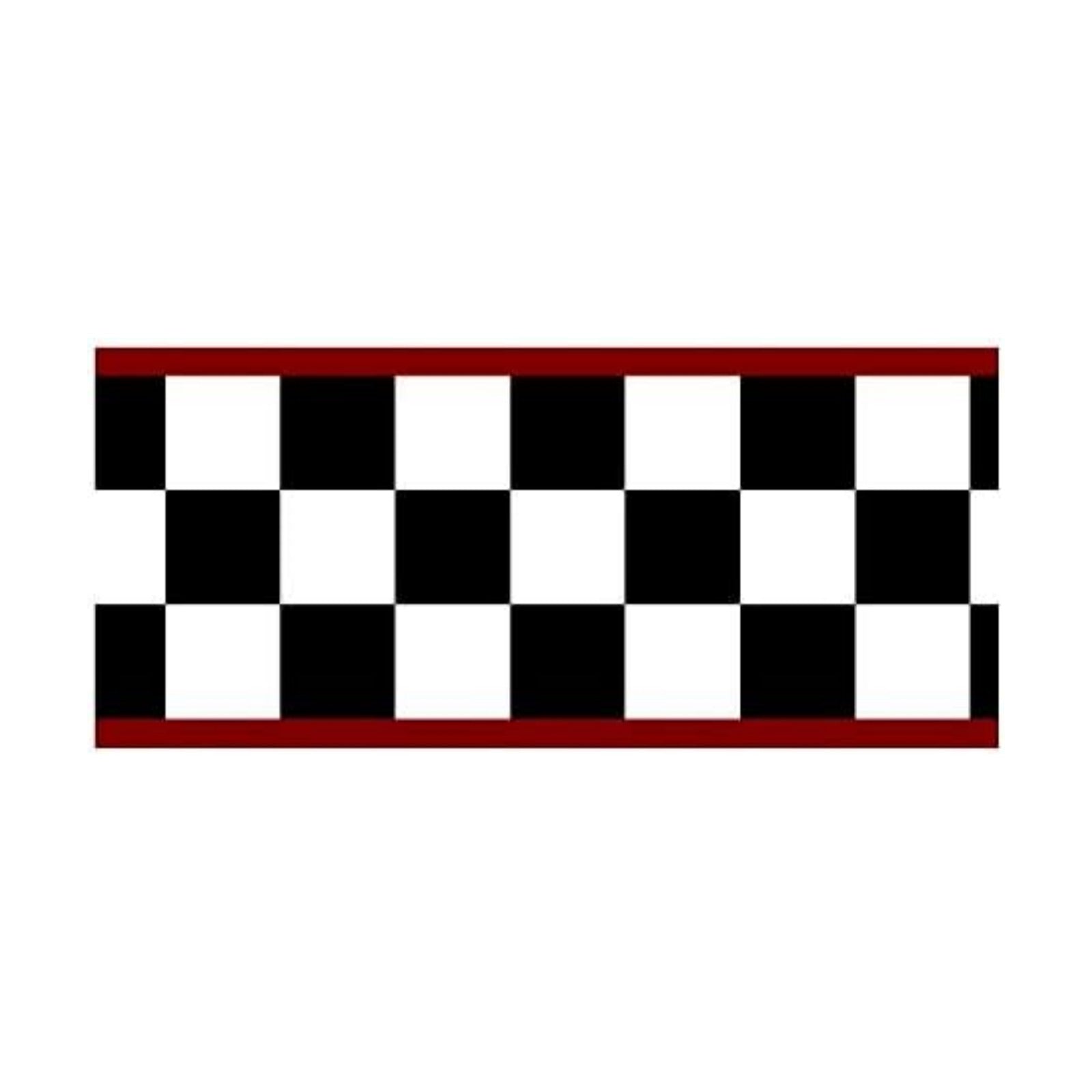 Checkered Flag Cars Wallpaper Border / Red / 4.5 Inch