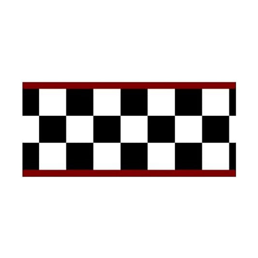 Checkered Flag Cars Wallpaper Border / Red / 4.5 Inch