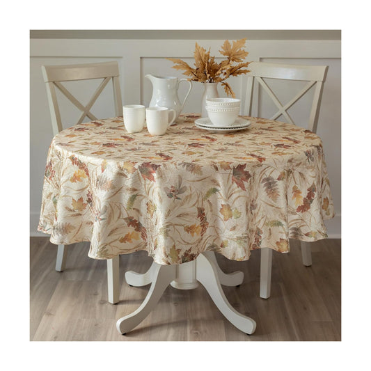 Benson Mills Natures Leaves Autumn Tablecloth (70" Round)