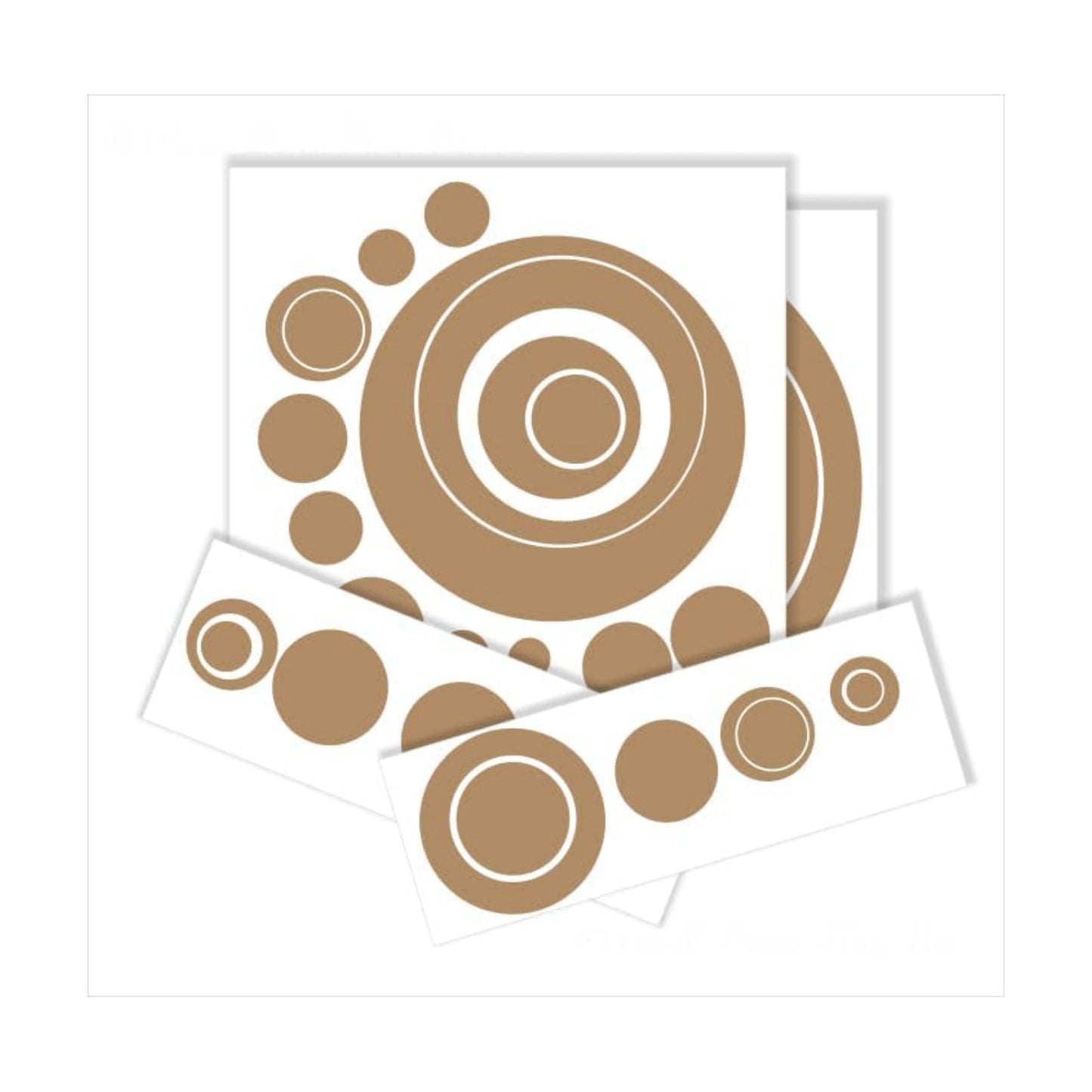 Tan Wall Vinyl Sticker Decal Circles