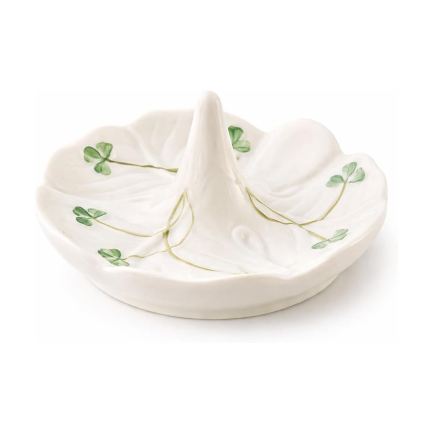 Shamrock 4.4- Ring Holder Dish / White