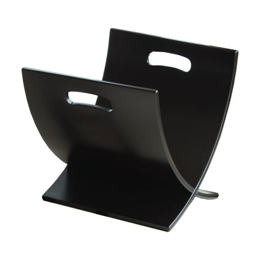 Oceanstar M1170 Contemporary Wooden Magazine Rack, Black