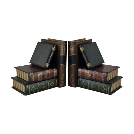 Wooden Book Bookends Library Hidden Drawers Vintage Cool Creative Unique Decorative Books / Mix