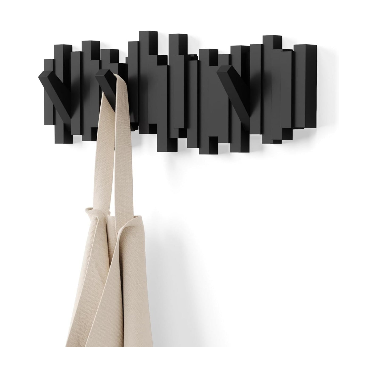 Space-Saving Storage Organizer / Black / 5-hook