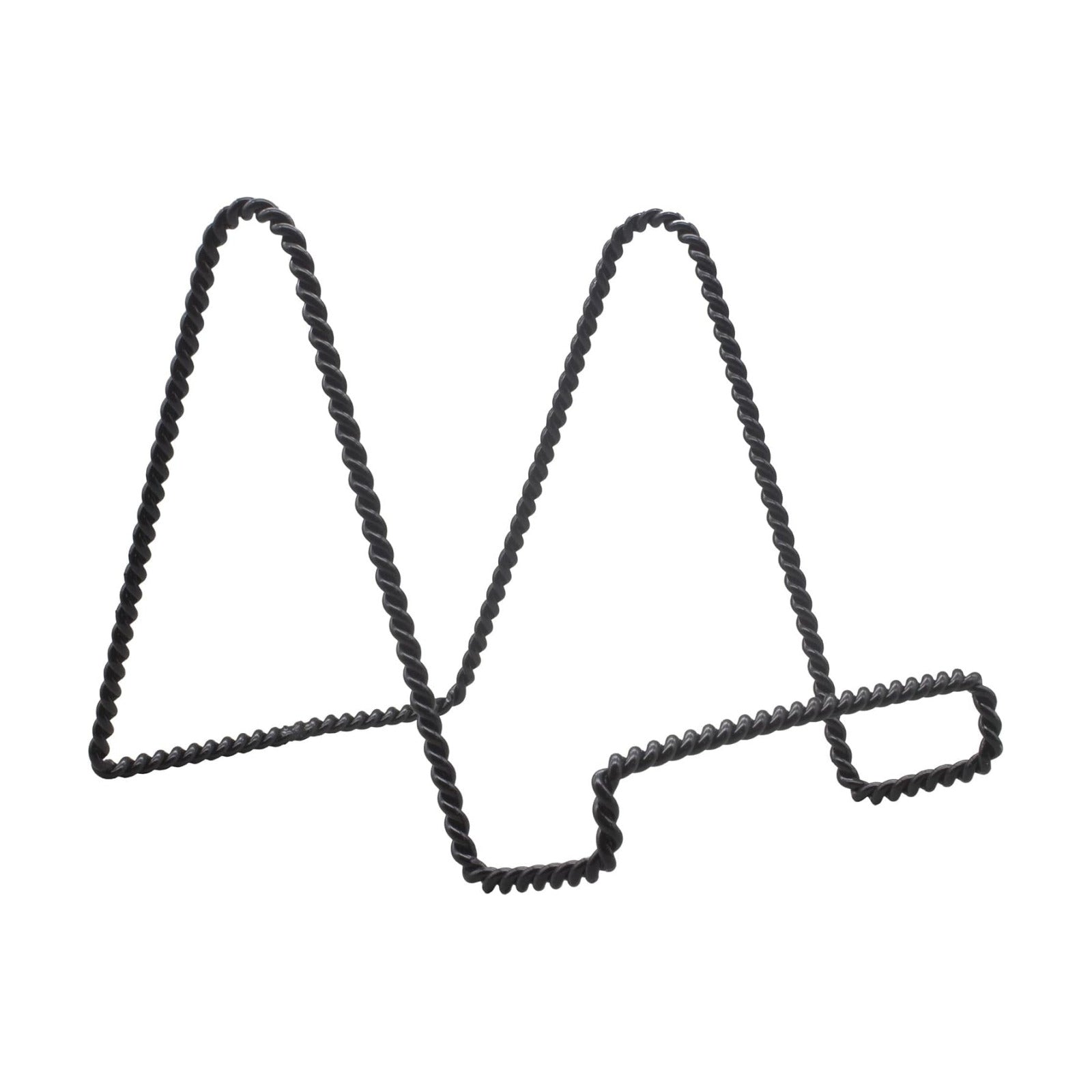 Decorative Twisted Wire Stand / Black / 6 Inch