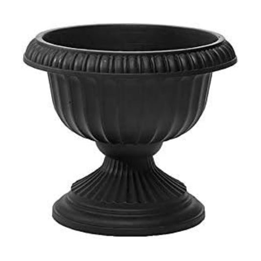 Root & Vessel Grecian Urn Planter, Black, 12-Inch