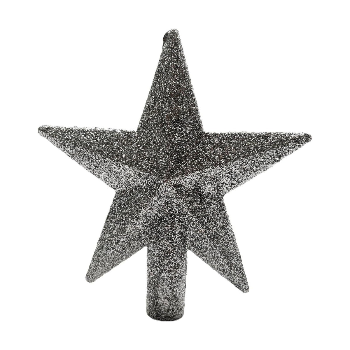 Kurt Adler 4" Petite Treasures Silver Glittered Mini Star Christmas Tree Topper - Unlit