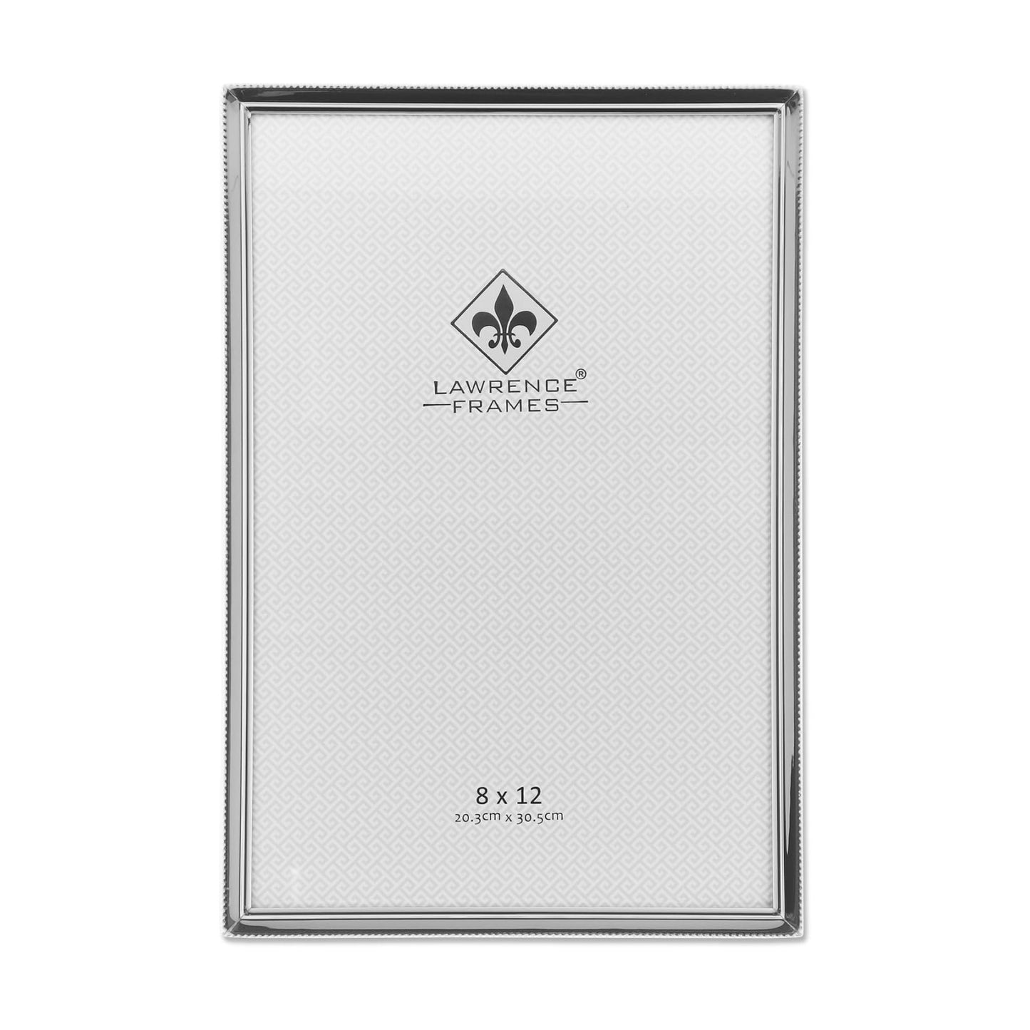 Lawrence Frames Bead Border Design, 8x12, Silver