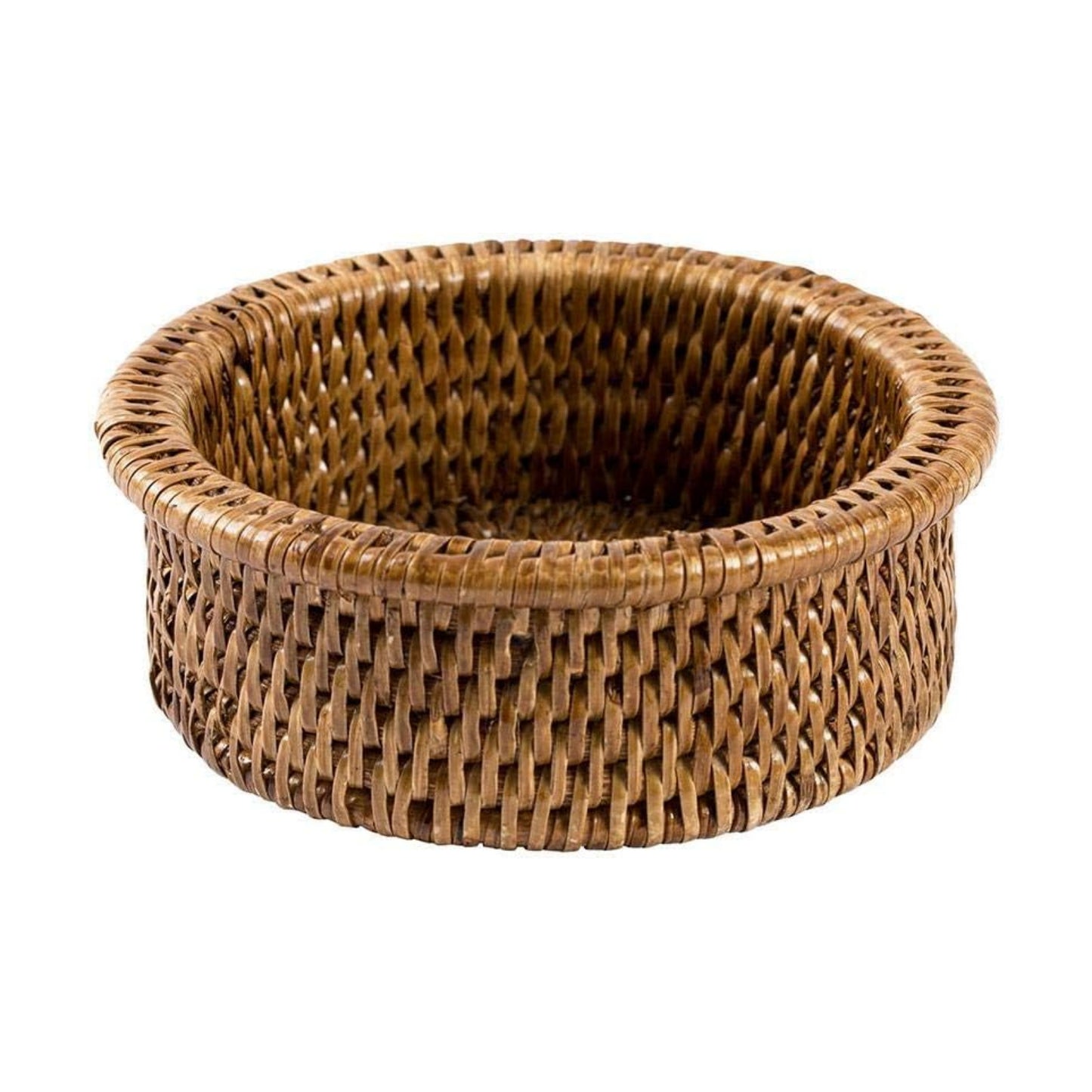 Rattan Wine Bottle Coaster / Wine Bottle Holder / Dark Natural