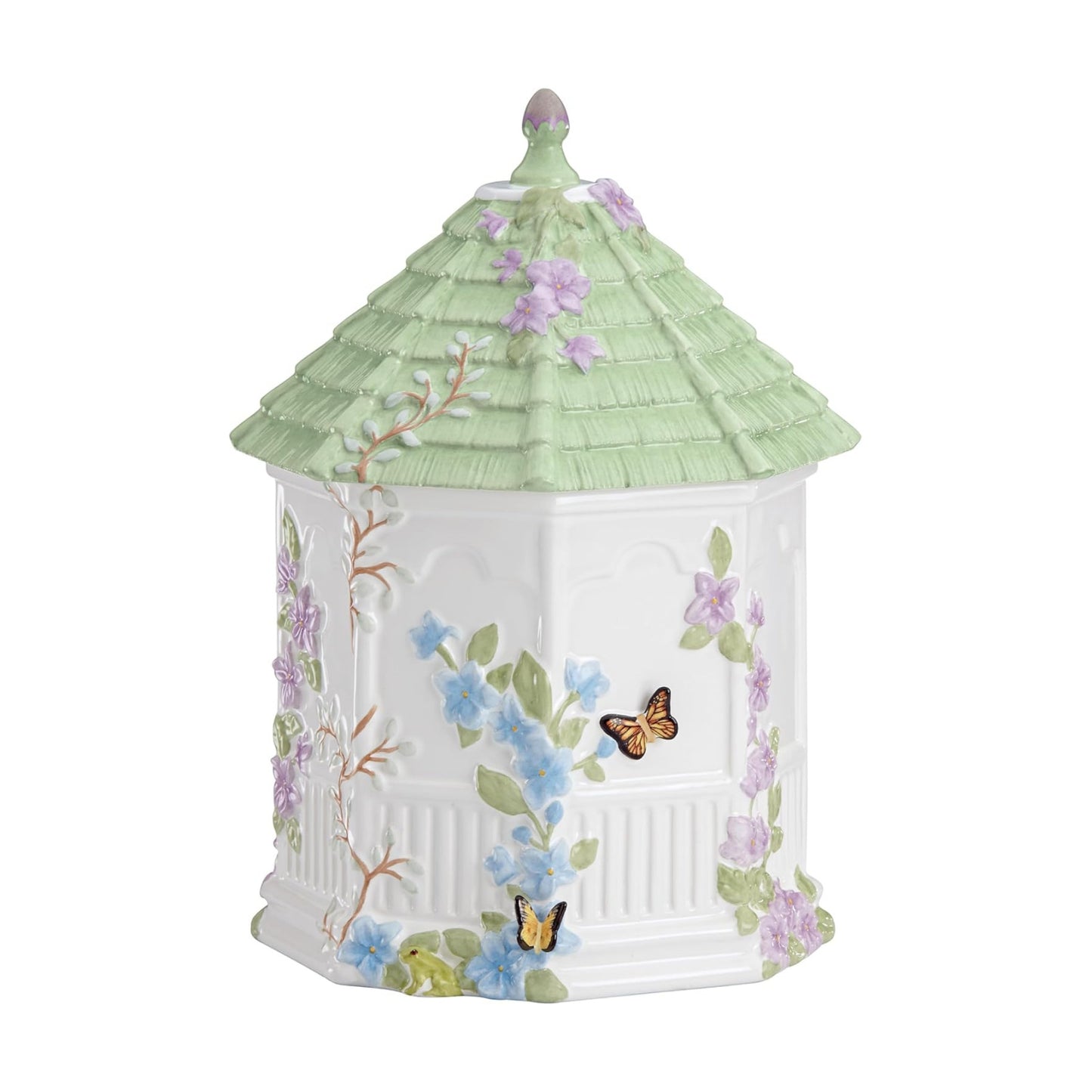 Butterfly Meadow Figural Gazebo Cookie Jar / Cookie Jar, Gazebo / White