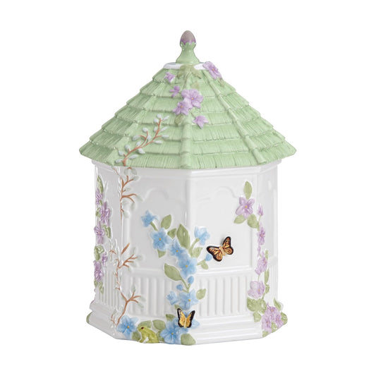Butterfly Meadow Figural Gazebo Cookie Jar / Cookie Jar, Gazebo / White