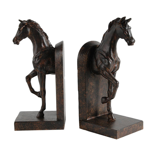 A&B Home Decorative Display Trotting Horse Bookends Vintage Decoration Library Office / Set of 2