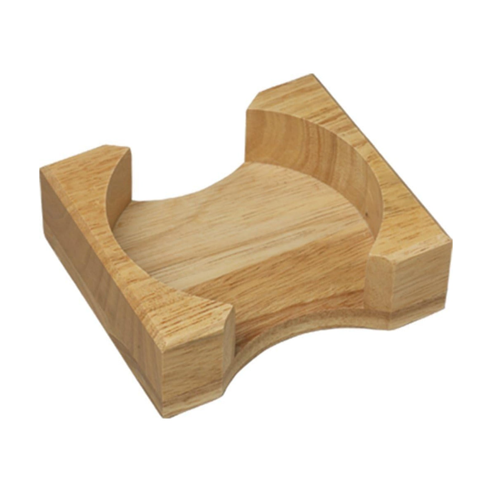 Wooden Coaster Holder Constructed of Light Oak Wood Will Hold 4-4" Round Coasters