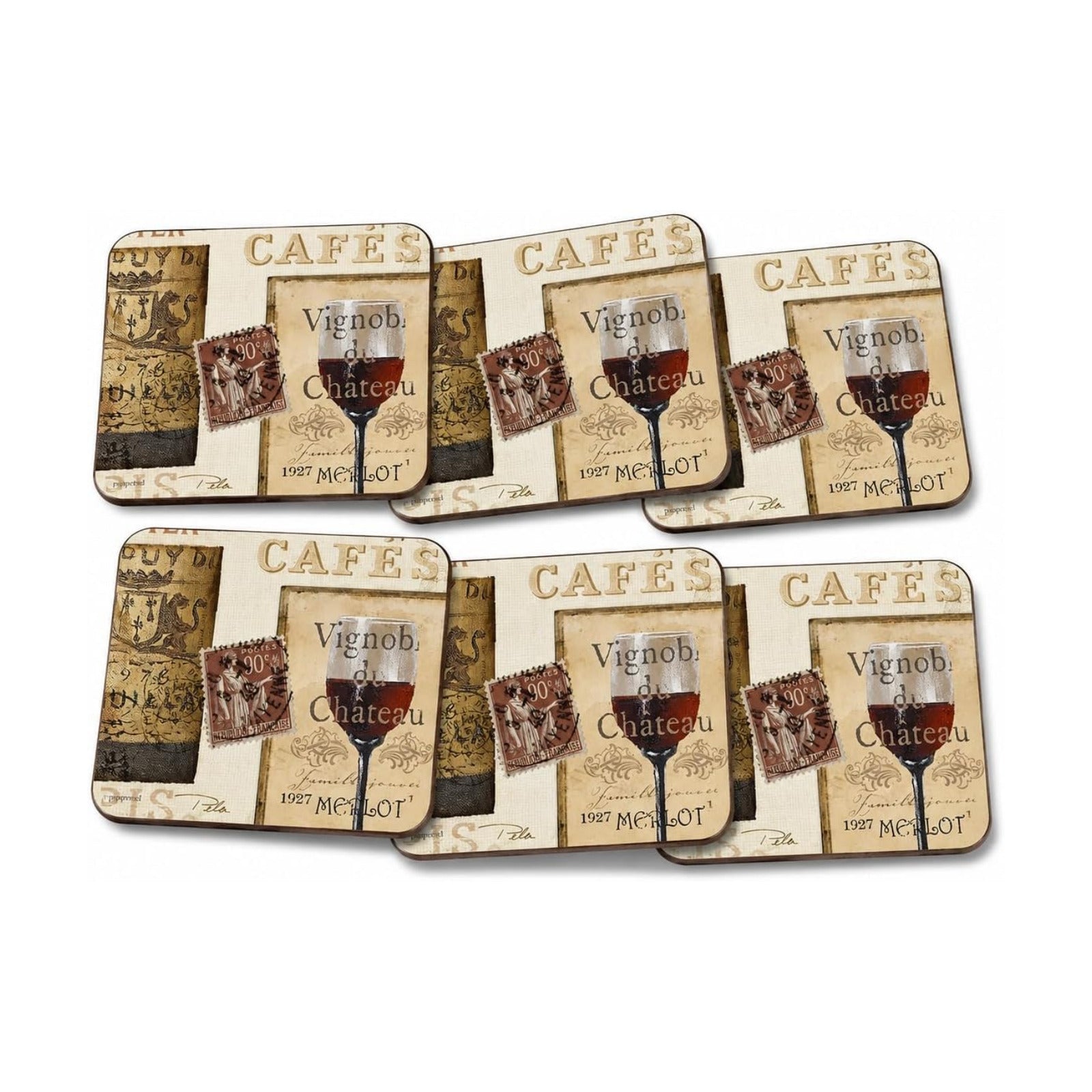 The French Cellar Coasters / Set of 6