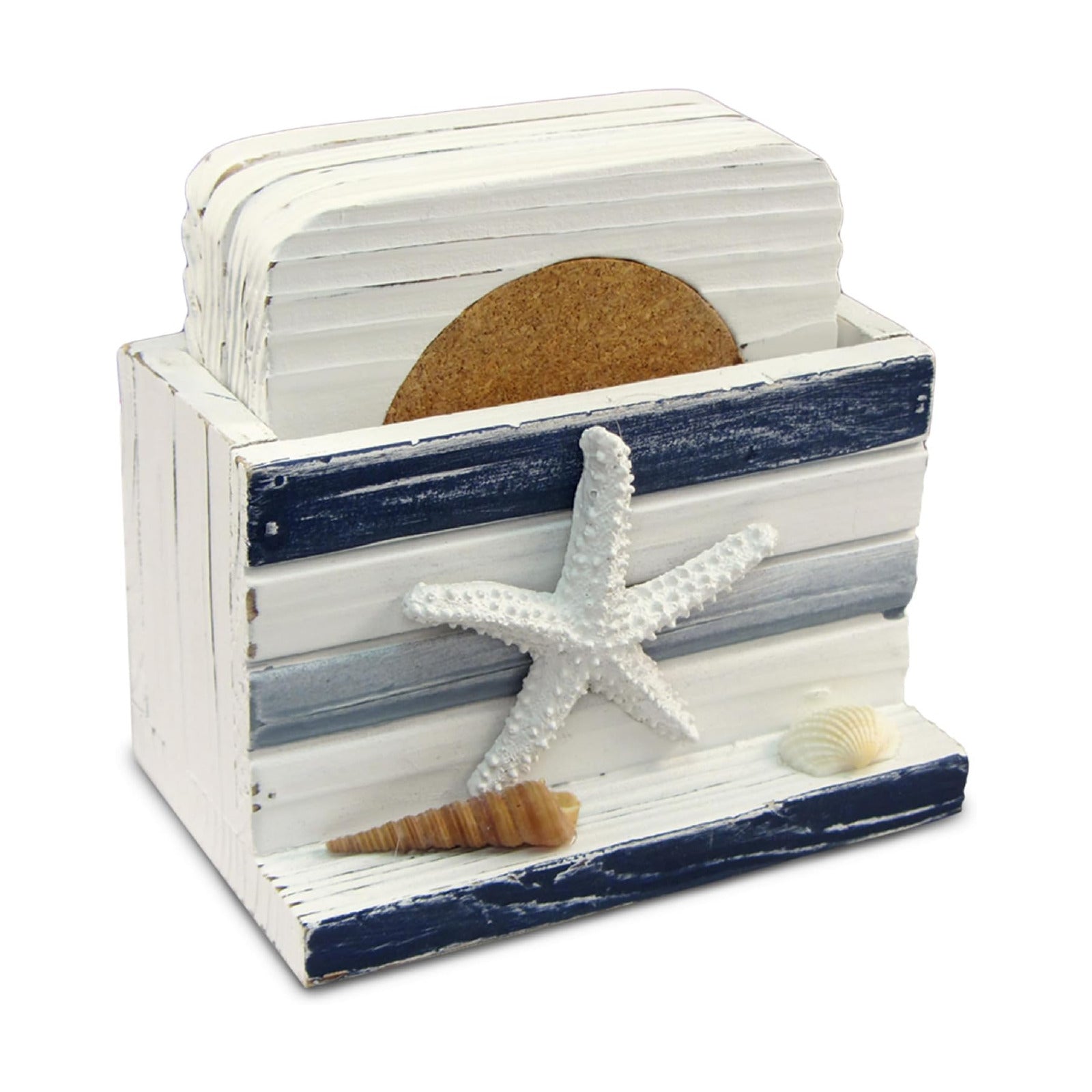 Tabletop Wooden Coastal Decor / White