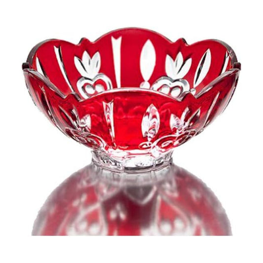 Crystal Candy Dish Bowl / Red