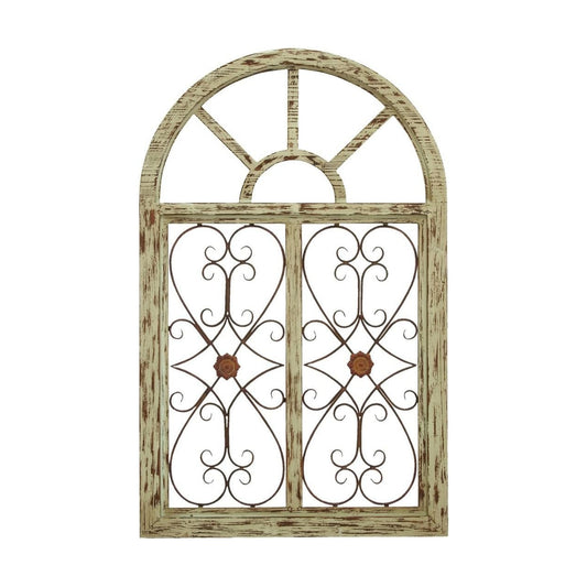 Metal Scrollwork Relief / 28.2"L x 1"W / Light Blue