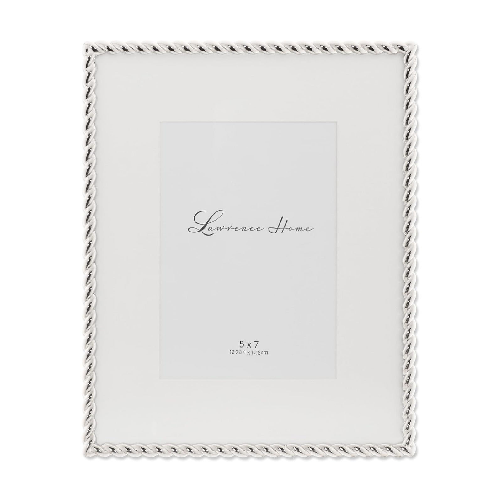 Lawrence Frames Silver Metal Rope 8x10 Matted for 5x7 Picture Frame (710080)