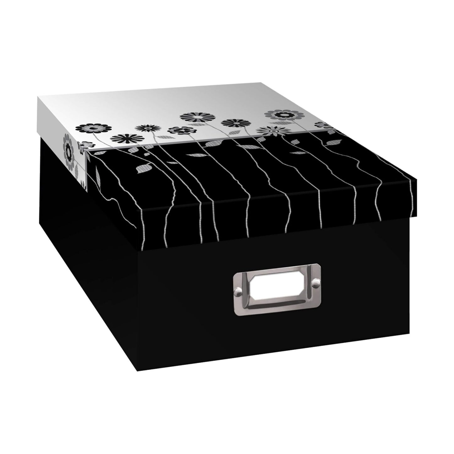 B-1BW Photo Storage Box / Long Stems Design / 11.25"L x 7.75"W x 4.5"H