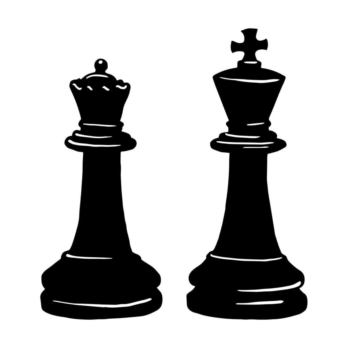 King and Queen Chess Pieces Wall Decal OS_MB666A Removable