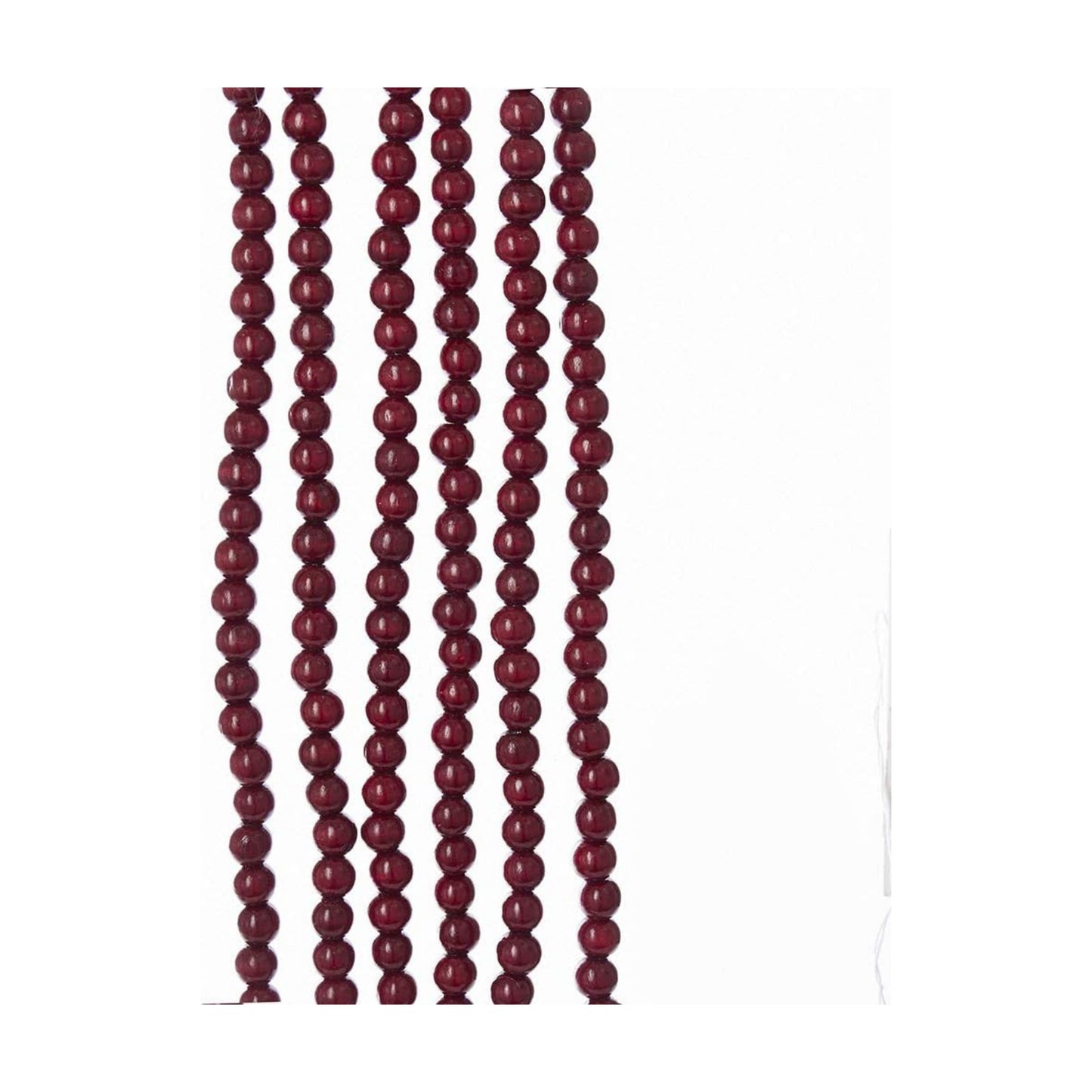 9-Foot Wood Beaded Burgundy Garland