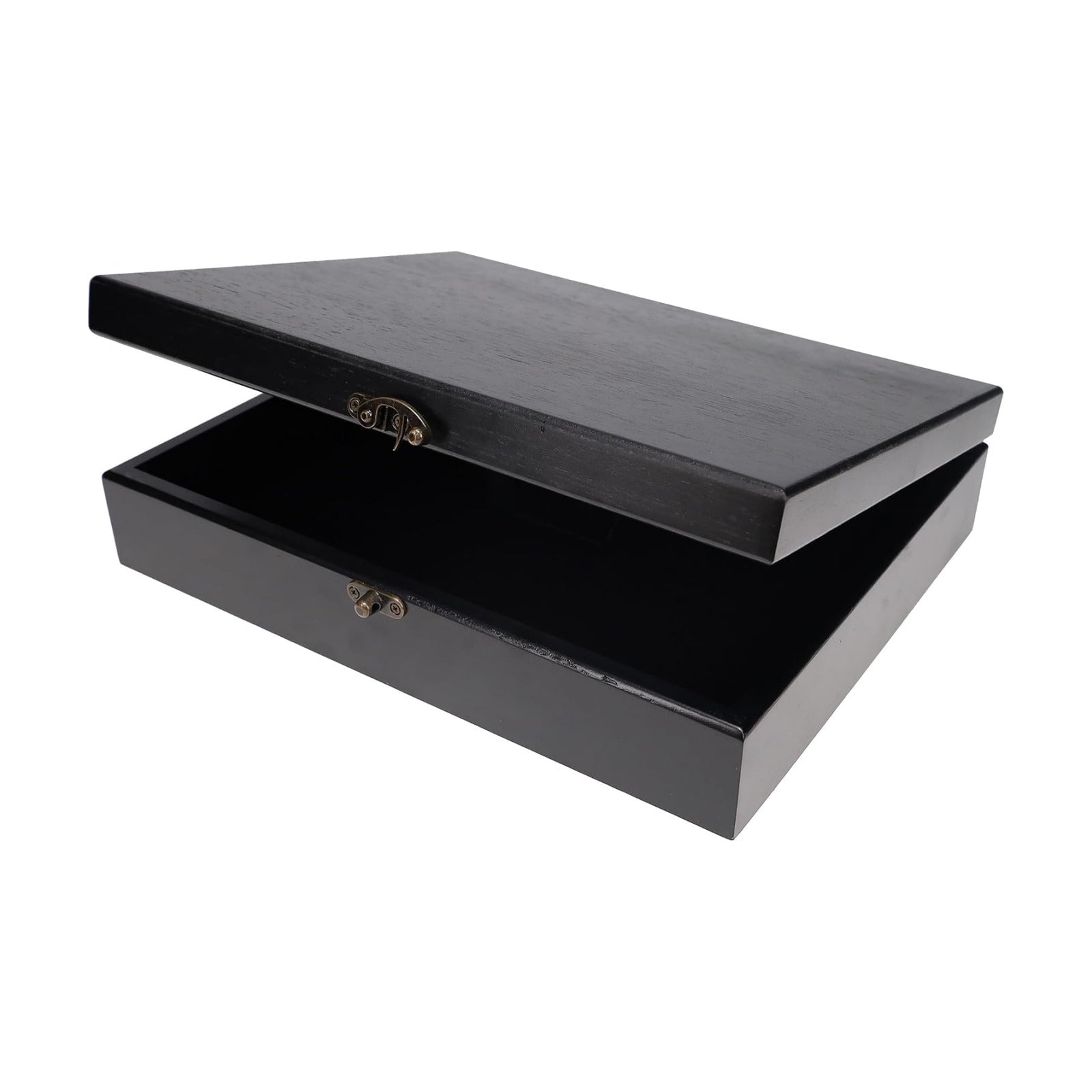 Old World Wooden Box / Black-stained