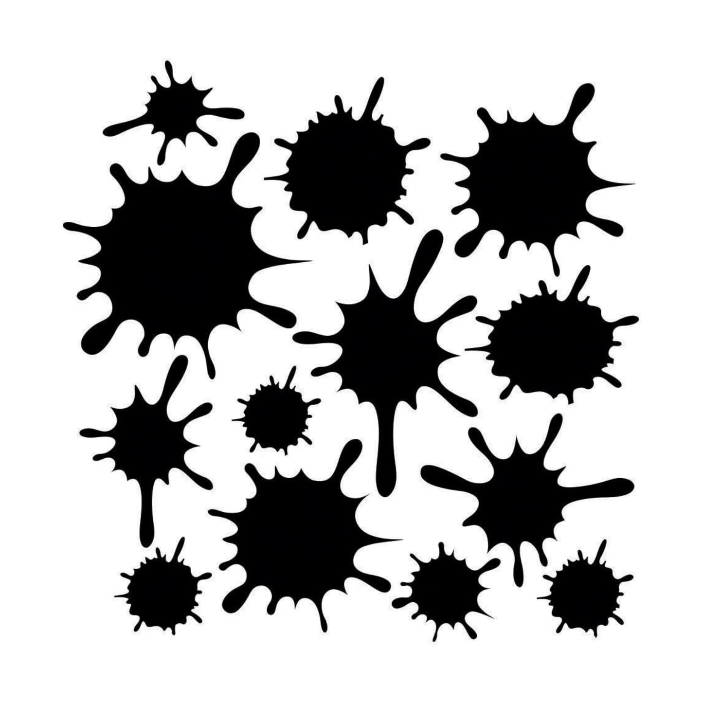 Paint Splatter Decal Set / Black