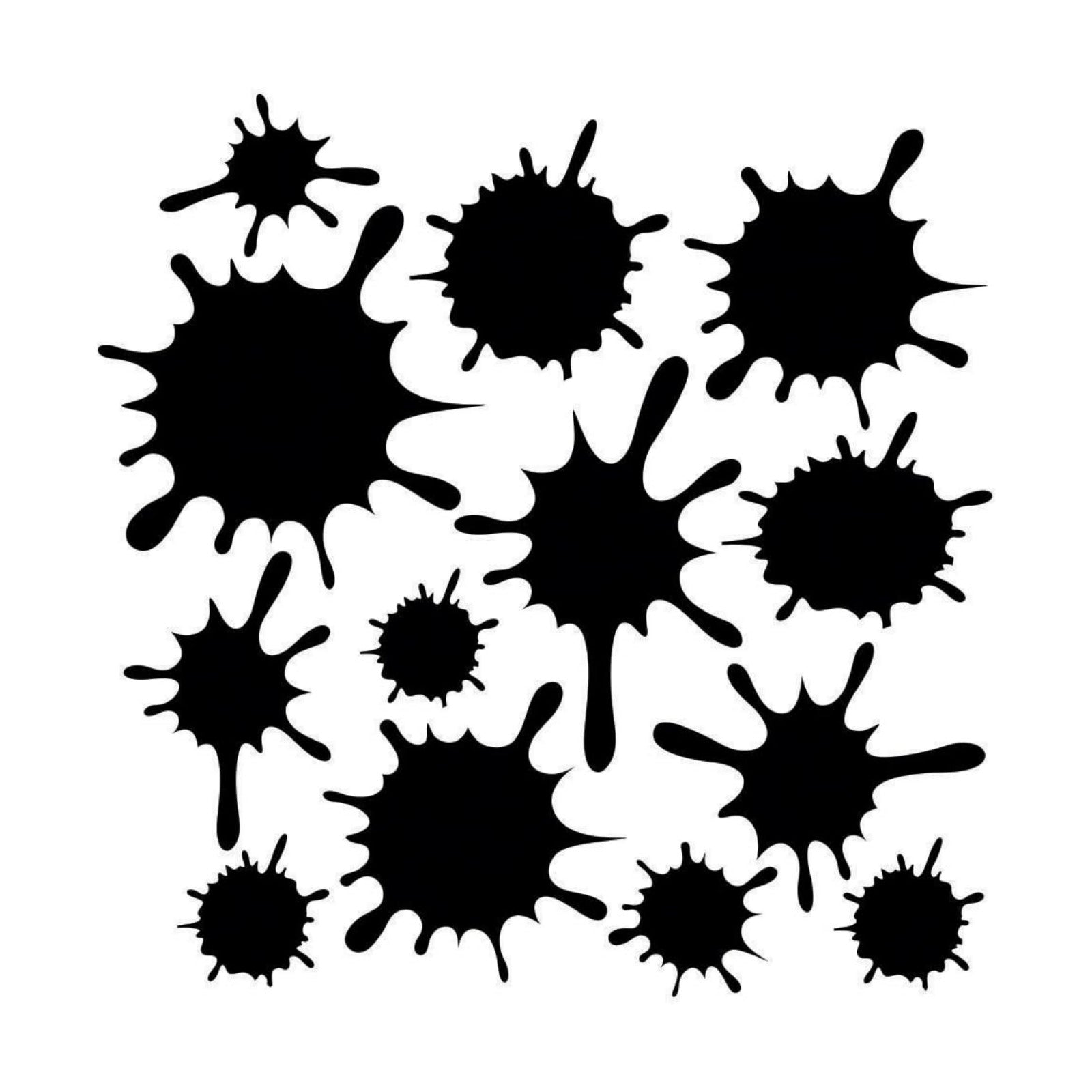 Paint Splatter Decal Set / Black