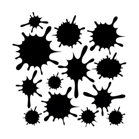 Paint Splatter Decal Set / Black
