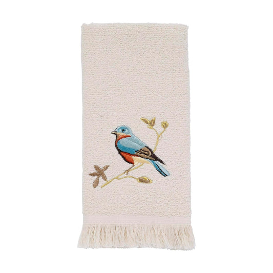 Avanti Linens - Fingertip Towel, Soft & Absorbent, Nature Isnpired Bathroom Decor (Gilded Birds Collection) | 100%