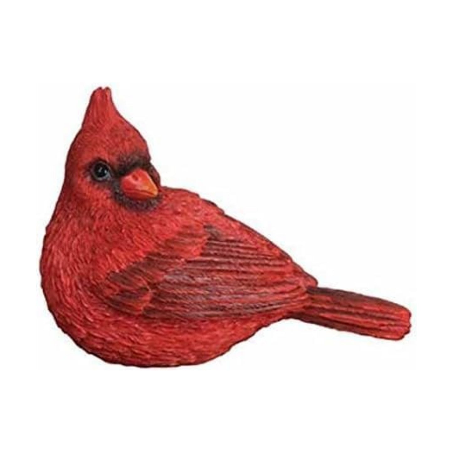 Hand-Painted Resin Carinal Bird Statue / Red