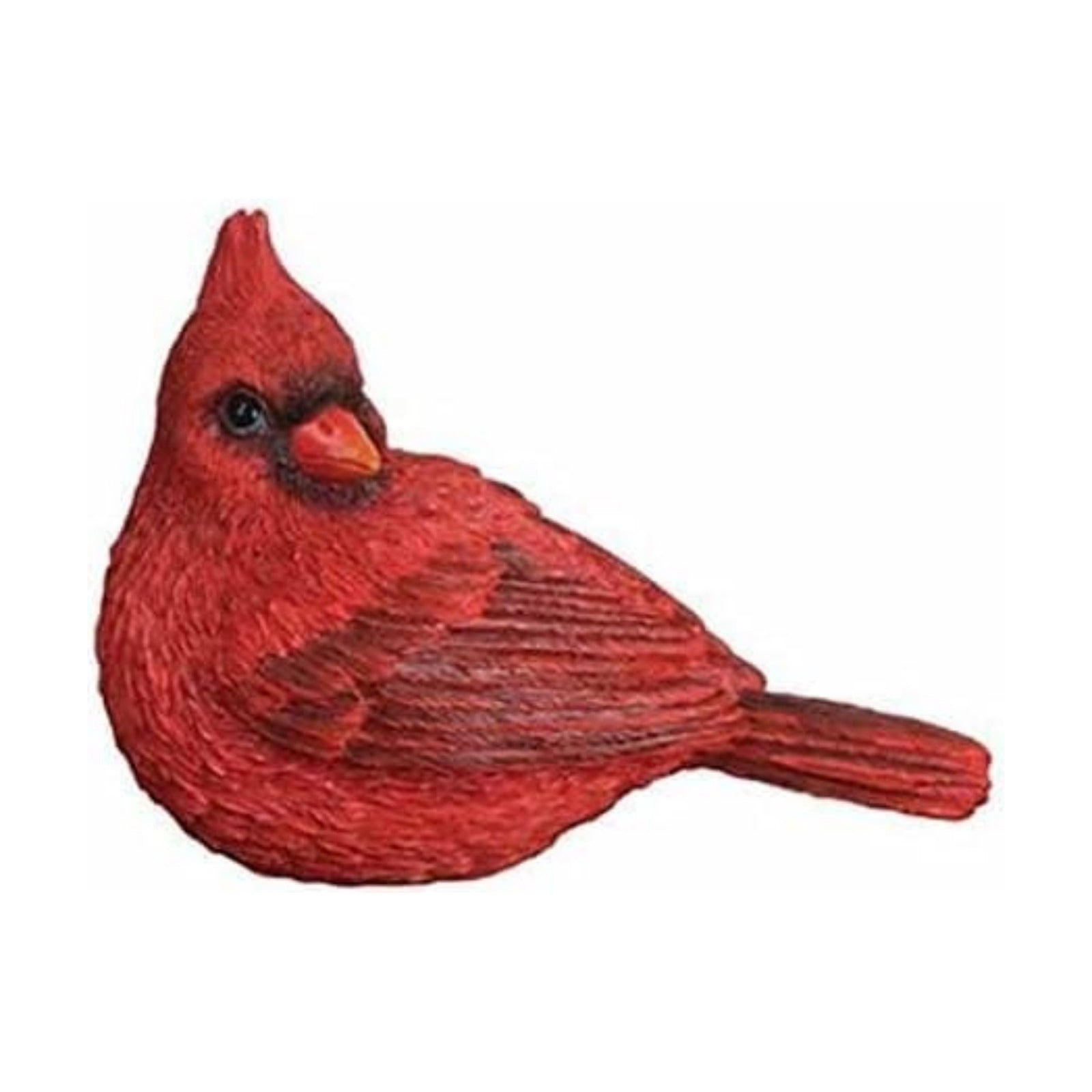 Hand-Painted Resin Carinal Bird Statue / Red