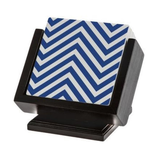Wooden Pedestal Coaster Holder for 4" Square Coasters Finished in Dark Walnut