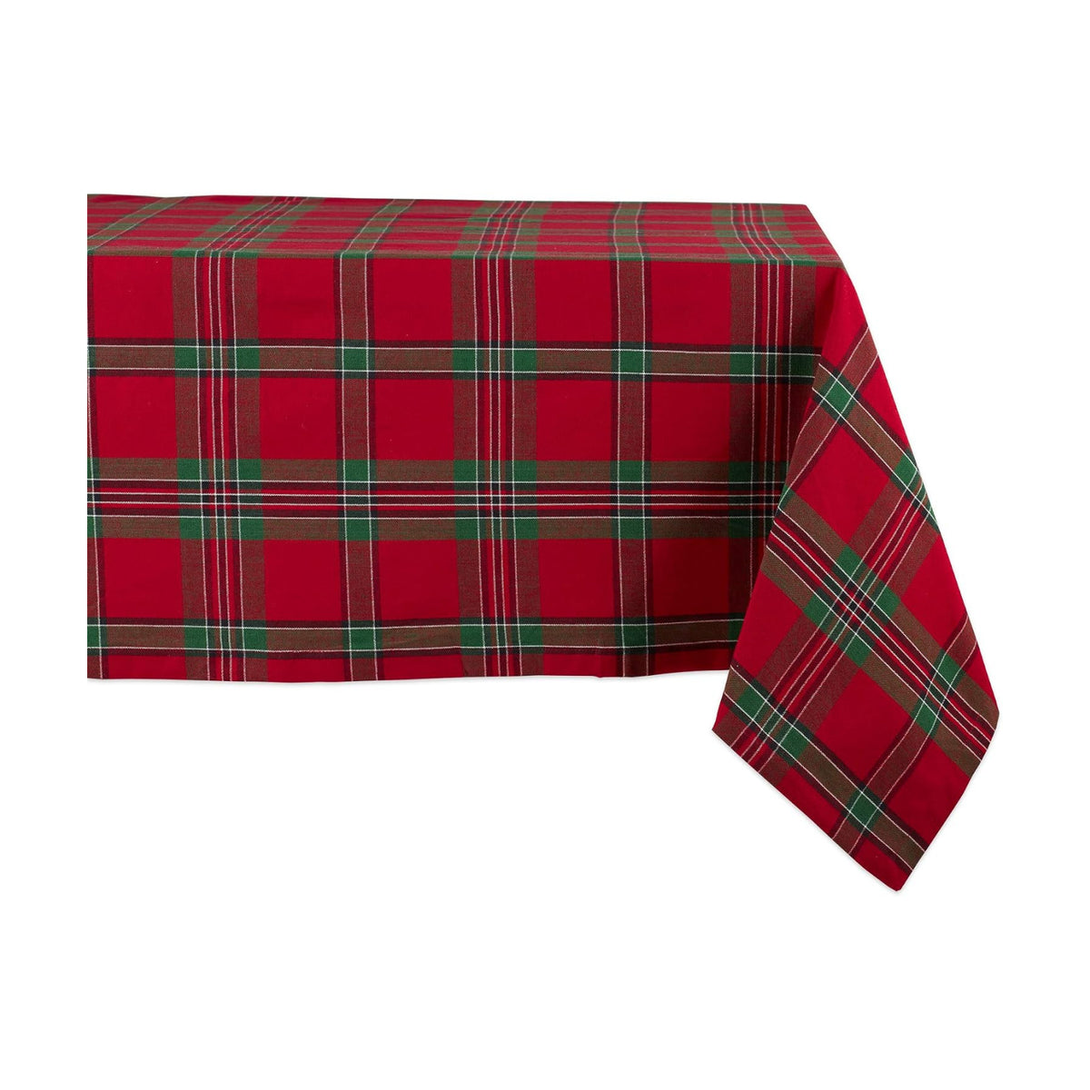 DII Farmhouse Christmas Plaid Dining Table & Kitchen Décor, Holiday Tablecloth, 60x84, Red & Green