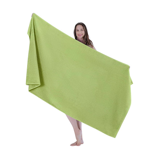 SALBAKOS Luxury 100% Turkish Cotton Bath Sheet 40x80 in (1-Piece, Green) | Extra Large Jumbo Oversized Bathroom and