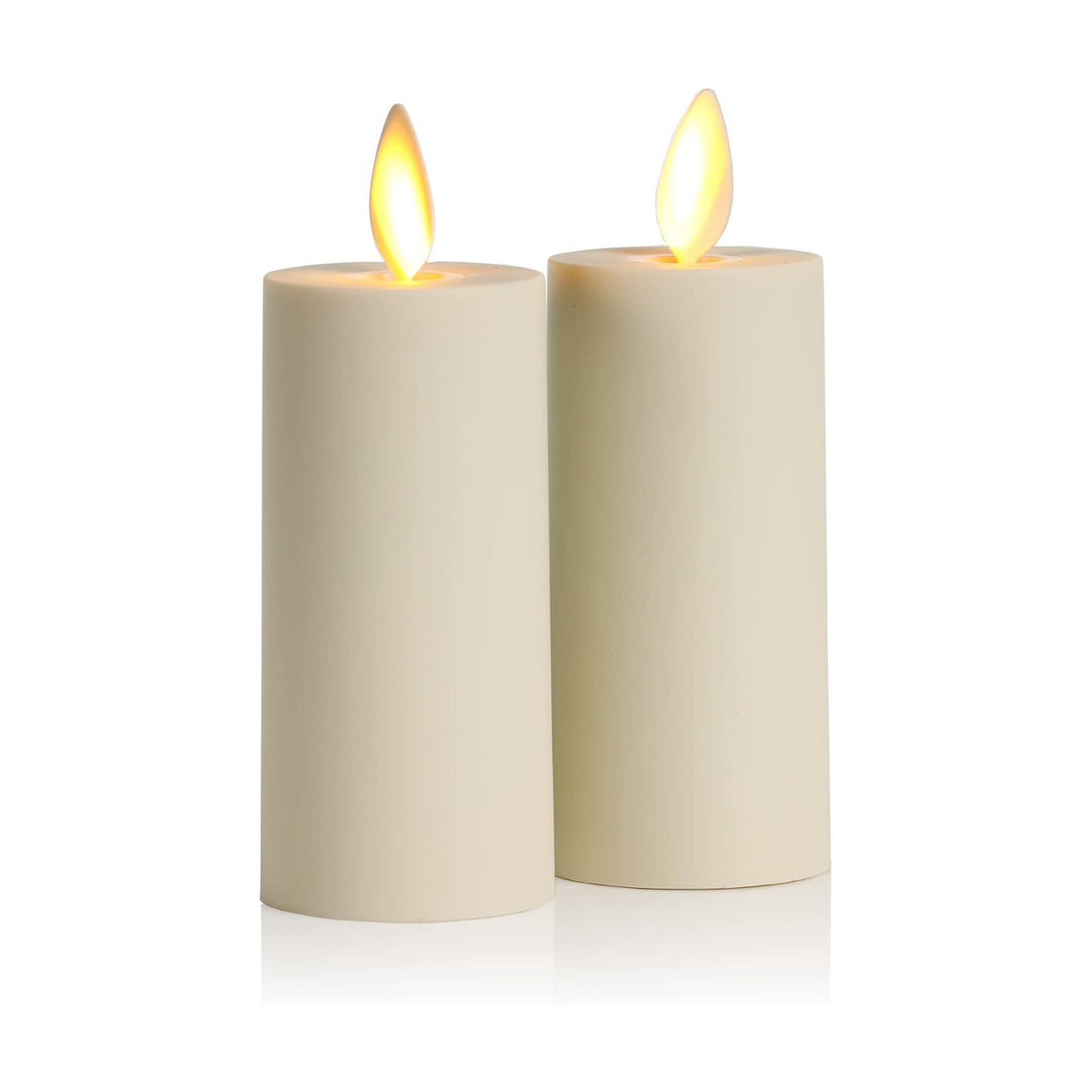Luminara Realistic Artificial Moving Flame Votive Candle - Set of 2 - Moving Flame LED Battery Operated Lights for
