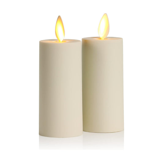 Luminara Realistic Artificial Moving Flame Votive Candle - Set of 2 - Moving Flame LED Battery Operated Lights for