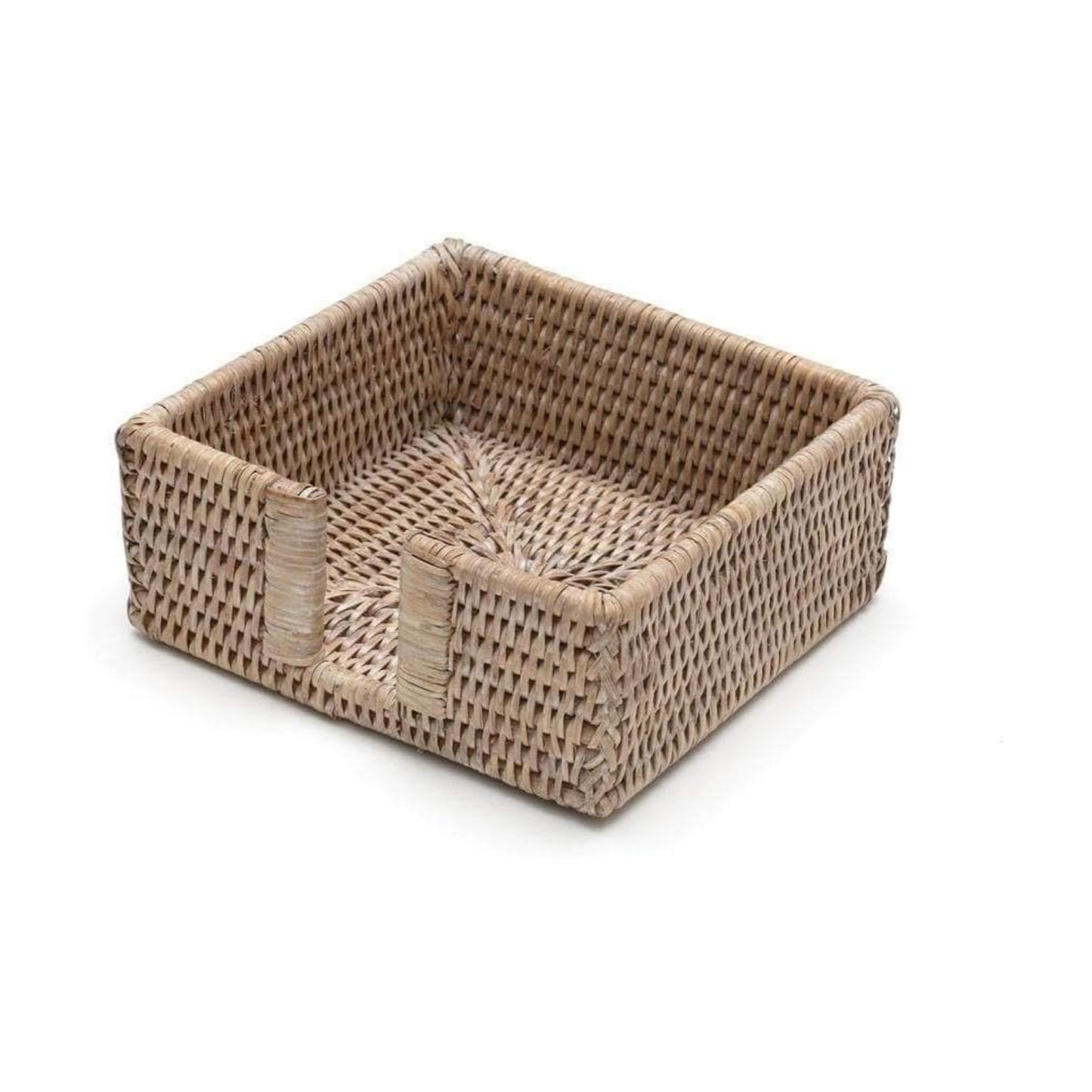 Rattan Napkin Holder in Natural / Cocktail / White