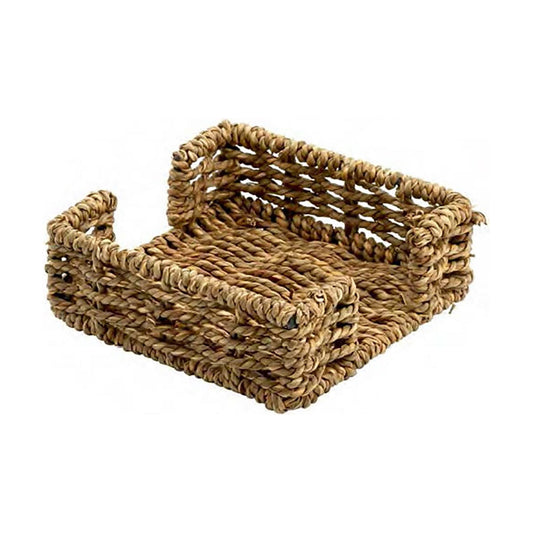 Square Seagrass Coaster Holder Holds 4" Square Coasters / Natural