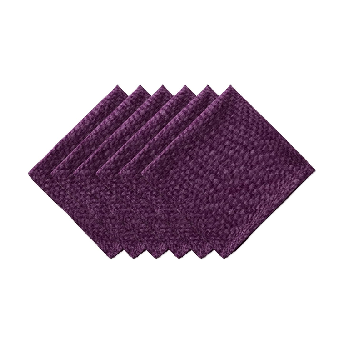 DII Variegated Tabletop Collection, Napkin Set, 20x20, Eggplant, 6 Piece