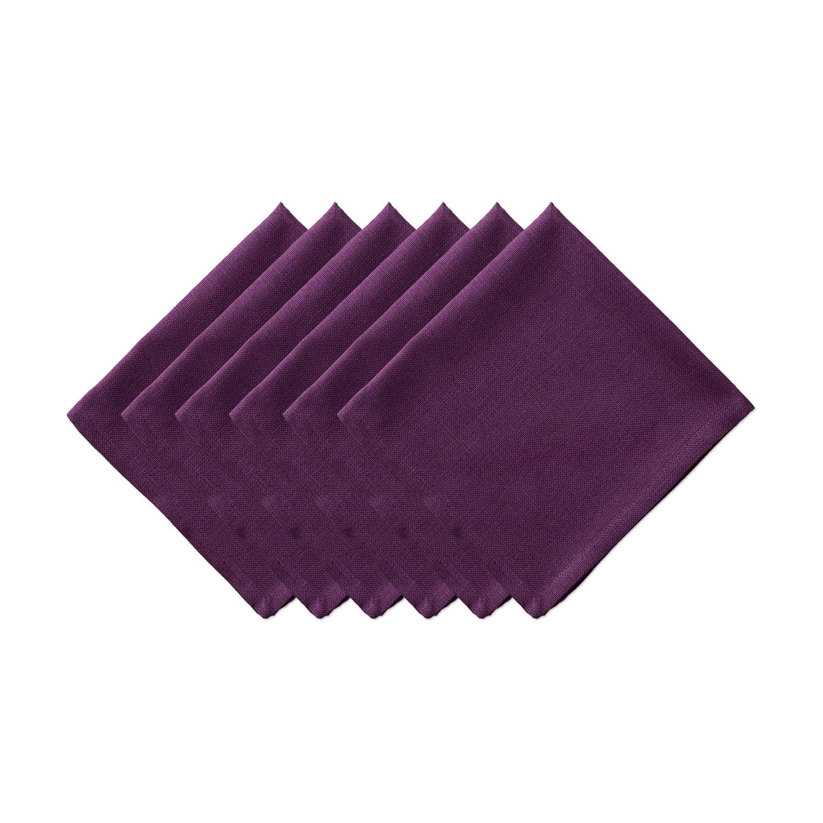 DII Variegated Tabletop Collection, Napkin Set, 20x20, Eggplant, 6 Piece