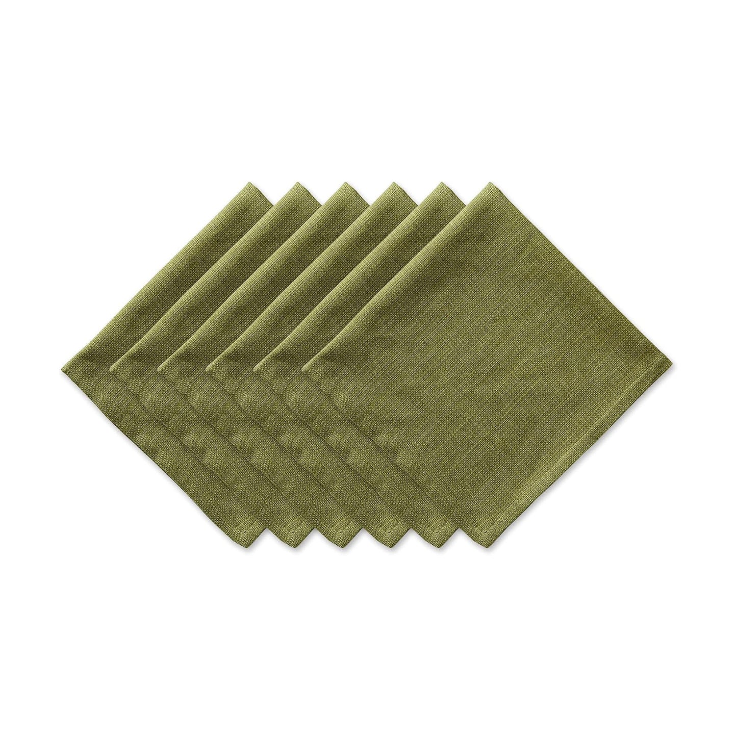 DII Variegated Tabletop Collection, Napkin Set, 20x20, Olive Green, 6 Piece