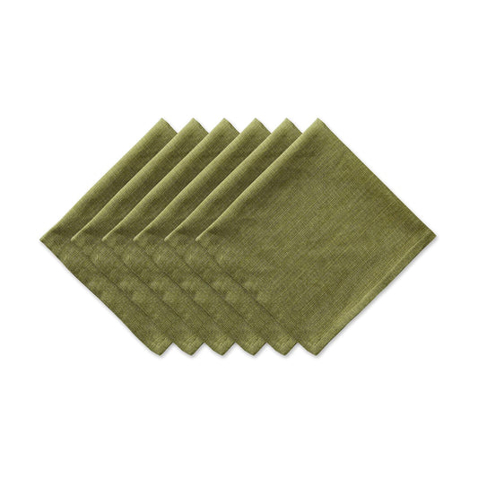 DII Variegated Tabletop Collection, Napkin Set, 20x20, Olive Green, 6 Piece