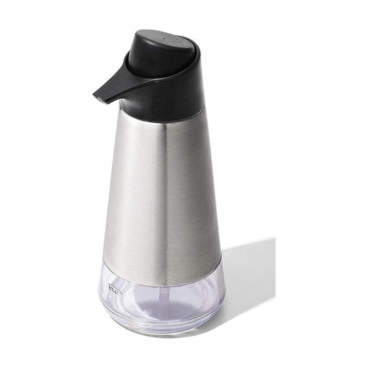 OXO Good Grips Stainless Steel Easy Press Soap Dispenser | 15 oz Capacity, One-Handed Press, Fingerprint-Resistant