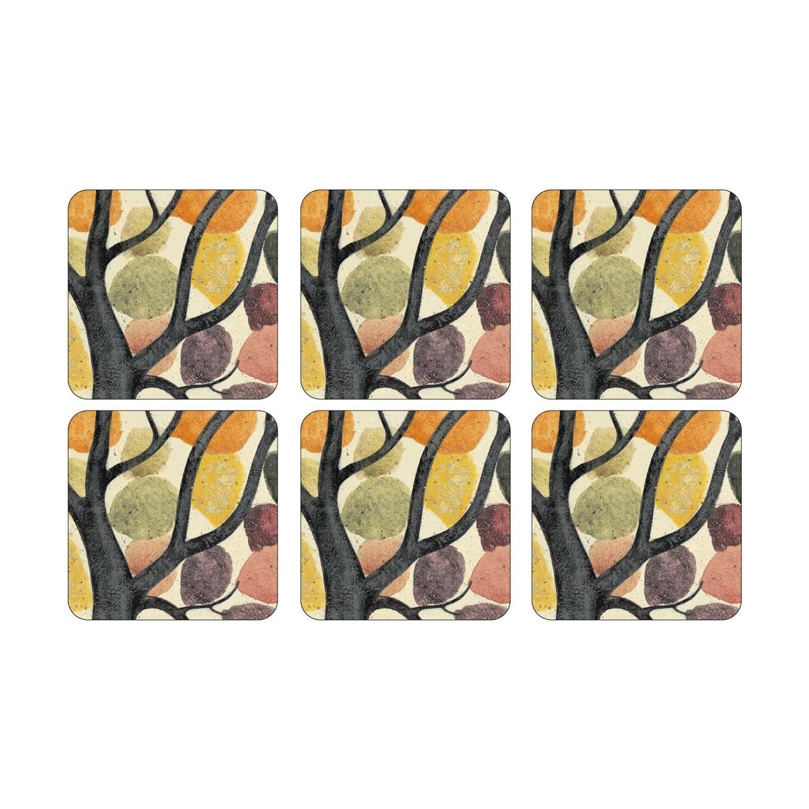 Coasters / Multicolor / Dancing Branches