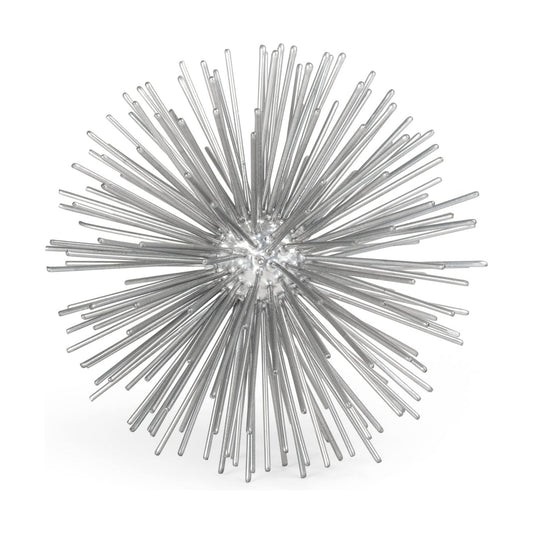 Mid Century Modern Metal Starburst / Silver / Small